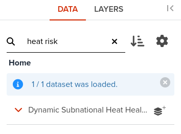 Find and load **Dynamic Subnational Heat Health Risk**